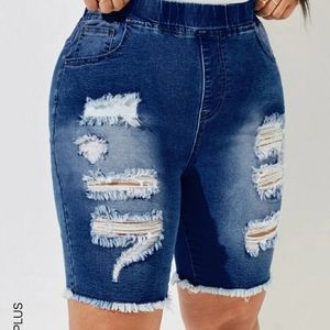 Shein Curve Pull on Jean Shorts
